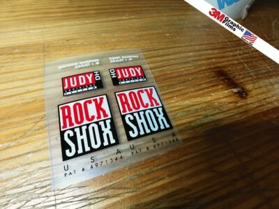 Rock Shox JUDY DH horquilla años 90 logotipo calcomanía X2 pegatina pegatinas pegatina ステッ� Foto 1 de 4