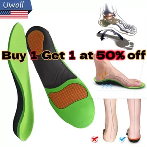 Orthotic Shoe Insole Firm Arch Supports for Flat Feet Plantar Fasciitis Insoles - Picture 1 of 11