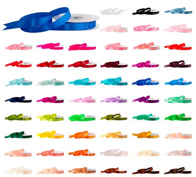 12mm Satinband 25m Schleifenband Geschenkband Dekoband Stoffband Bastelband 1cm - Bild 1 von 4