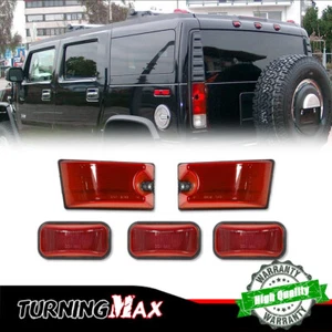 For 03-09 Hummer H2 Red Rear Roof Top Cab Running Parking Light Lamp Housings 5x - Picture 1 of 11