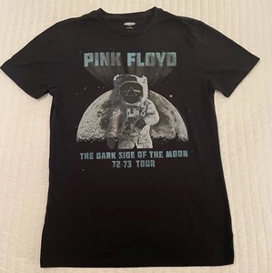 Pink Floyd Dark Side Of The Moon 72-73 Tour T-shirt Med Black SS Astronaut OldNv - Picture 1 of 6