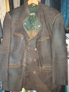 Trachten Lederjacke m.Stickerei Handschuhweich Sehr Gepflegt Gr.48 Ein Hingucker - Bild 1 von 10