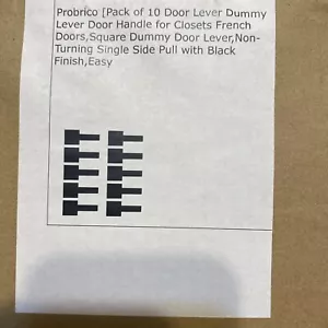 Probrico 10er-Pack mattschwarze Türhebel für Schränke, französische Türen, drehfrei - Bild 1 von 2