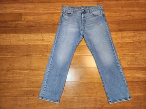 Levi's Jeans Mens 36x30 Blue 501 '93 Light Wash Straight Leg Button Fly - Picture 1 of 15