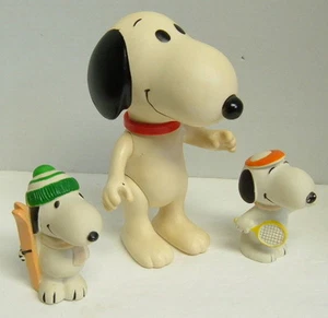 1959 LG 8" FULLY JOINTED VINYL SNOOPY + 2 OTHERS SKIS - Picture 1 of 1