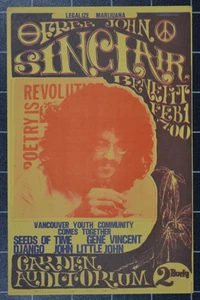 JOHN SINCLAIR - WHITE PANTHER PARTY - GARDEN AUDITORIUM - VANCOUVER  1971 - Picture 1 of 6