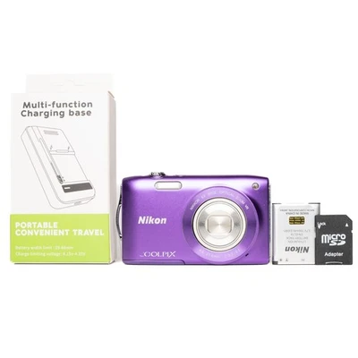 Nikon CoolPix S3300 16.0MP Digital Camera - Purple - FULLY FUNCTIONAL - Image 1 of 4