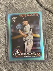 AJ Smith-Shawver 2024 Topps Chrome Update RC #USC87 Aqua Refractor /199 - Picture 1 of 2