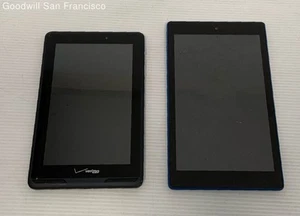 Lot Of 2 Amazon Fire HD 8 7 Gen SX034QT 32GB And Verizon QMV7B 4G 8GB Tablet - Picture 1 of 8