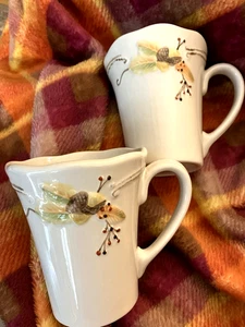 Autumn Coffee Mugs Pfaltzgraff Set/2 Plymouth - Picture 1 of 8