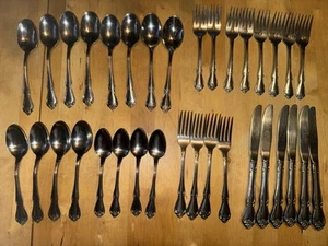 ROGERS 1881 LTD ARBOR ROSE STAINLESS FLATWARE TRUE ROSE ONEIDA SILVERWARE-CHOICE - Picture 1 of 1