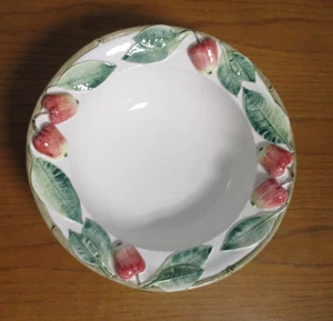 Ceramich Da Tavola geprägter Apfel Italien große runde Servierschüssel - 12" - Bild 1 von 7