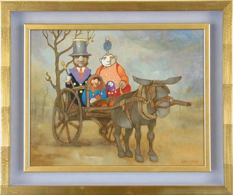 CHARLES BRAGG - "SALTIMBANQUES" OIL PAINTING ON CANVAS SIGNED CIRCA 2003 - Image 1 of 1