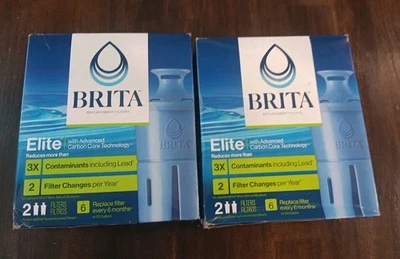 Filtro de água de substituição Brita Elite para jarros e dispensadores pacote com 2 NOVO (×2) - Imagem 1 de 4