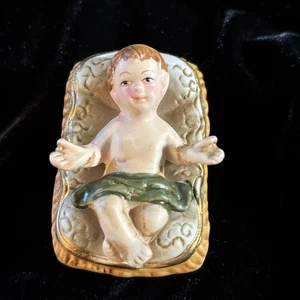 Vintage Keramik Jesuskind in Krippe Krippe Ersatzteil - Bild 1 von 4