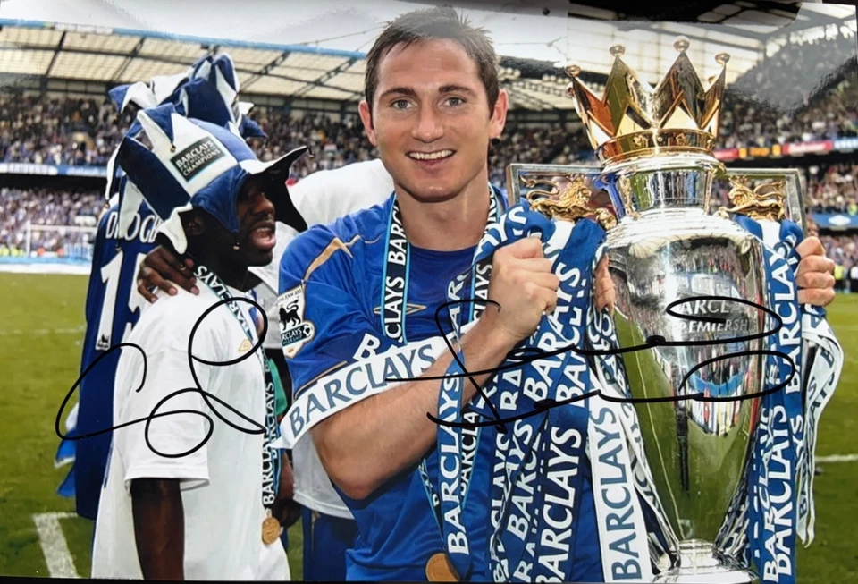 12x8 Photo Hand Signed Chelsea Legend Frank Lampard & SWP Dual + Verified COA - Image 1 of 1