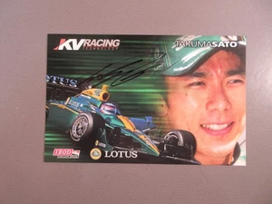 SIGNED Takuma Sato KVRacing Indycar Hero Card - Picture 1 of 1