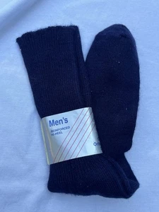 Vintage Socks Hi-Bulk Orlon Acrylic navy Blue USA Mens 10-13 NOS - Picture 1 of 2