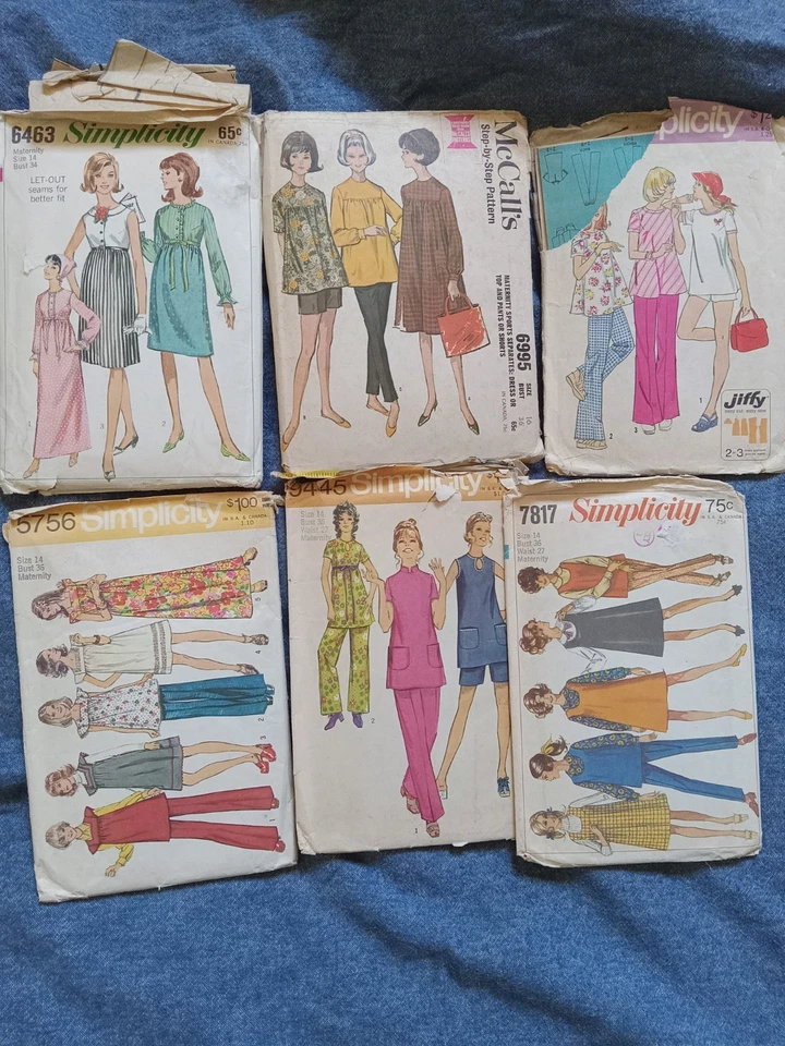 Lot Of 16 Vintage 50s 60s 70s 80s Maternity Sewing Patterns - Image 1 of 3
