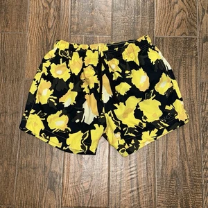 Hugo Boss Mens Memo Abstract Print Swim Shorts Trunks 5" Lined Yellow Black MED - Picture 1 of 3