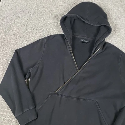 Sudadera con Capucha Yoko Devereaux Para Hombres Grande Negra Pullover RARO Y2k Hiro Clark Hipster Emo Foto 1 de 4
