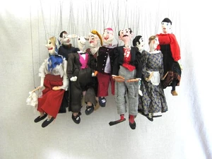 Vintage String Puppet Marionette, Collection of 9 Handmade OOAK - Picture 1 of 10
