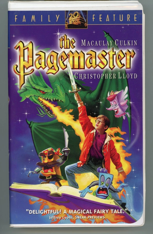 The Pagemaster, Movie, VHS, Preowned, Macaulay Culkin, 1995, Clamshell, Tested Foto 1 de 4