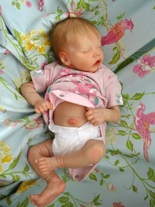 Bebé niña renacida Twin A barriga 18 pulgadas 4 lb8 Bonnie Brown JosyNN Josy recién nacido guardería - Imagen 1 de 24