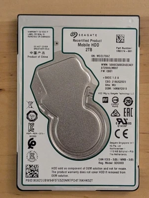 Seagate ST2000LM007 Mobile 2 TB 2.5" SATA III Laptop Hard Drive LFS6Z - Image 1 of 4