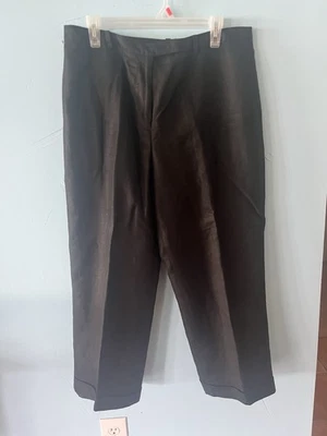 Vintage David N Women’s Black Pleated Slacks Size 14 - Image 1 of 4