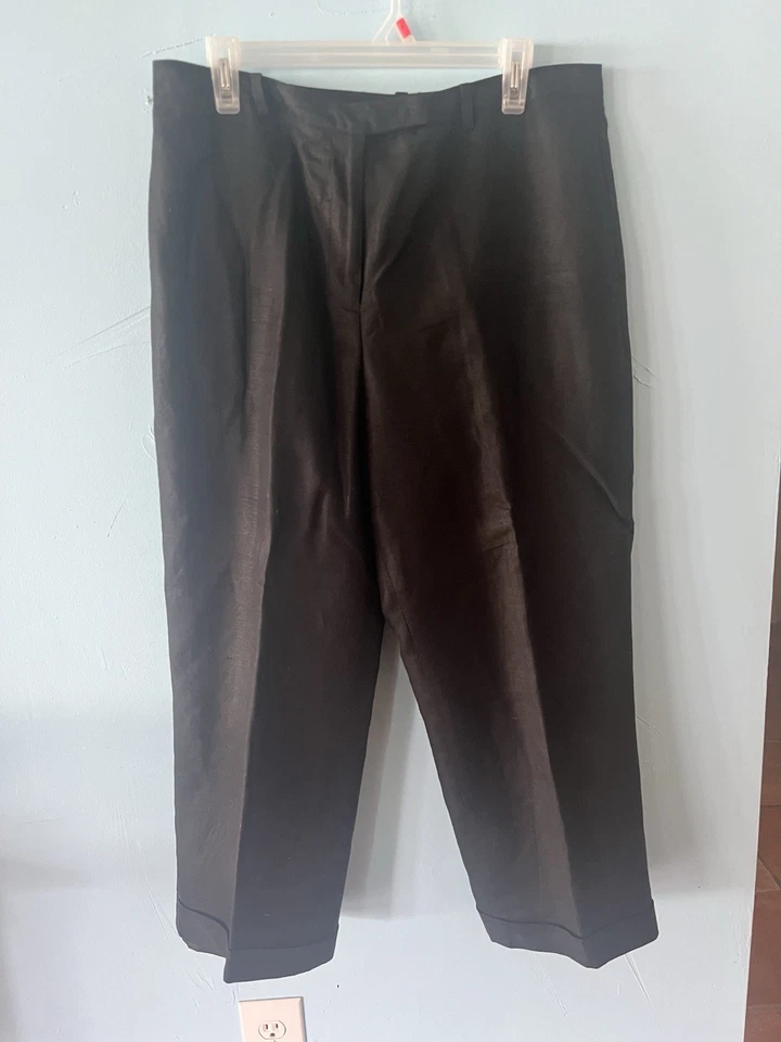 Vintage David N Women’s Black Pleated Slacks Size 14 - Image 1 of 4