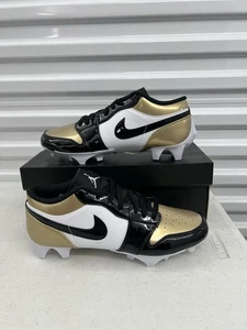 Nike Air Jordan 1 Low TD Fußballschuhe gold schwarz FJ6245-701 Herren Größe 8,5 - Bild 1 von 7