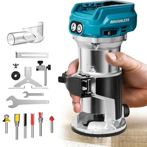 Für Makita 18V Akku Bürstenloser Oberfräse Einhandfräse Trimmer Holz Handfräse - Bild 1 von 14