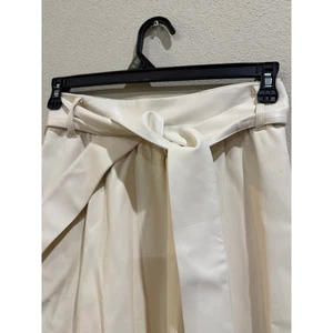 Gonna donna Who What Wear ecopelle con cintura panna midi skater taglia 2 - Foto 1 di 6