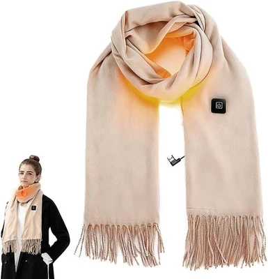 ROMAN Beheizbarer Schal für Damen Herren, Waschbarer USB Elektrischer Beheizter Schal