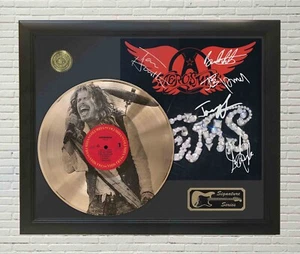 Aerosmith GEM Framed Laser Etched Picture LP Display - Picture 1 of 4