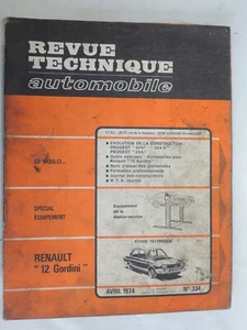 RENAULT 12 Gordini (PEUGEOT 204 304) - Revue Technique Automobile 334 - Imagen 1 de 1