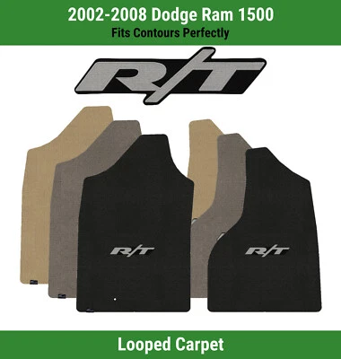 Lloyd Classic Loop Front Mats for '02-08 Dodge Ram 1500 w/Silver on Black RT - Imagem 1 de 4