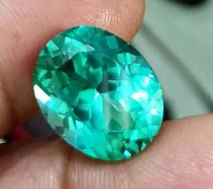 AAA++ 10 CT+ Flawless Natural Green Emerald Oval Cut Loose Certified Gemstone - Picture 1 of 5
