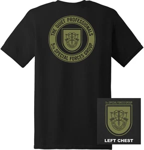 US Army - Special Forces 5th SFG The Quiet Professionals T-Shirt - Picture 1 of 9
