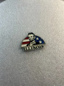 Illinois State Souvenir Kühlschrankmagnet mit Abraham Lincoln USA Flagge M-117 - Bild 1 von 1