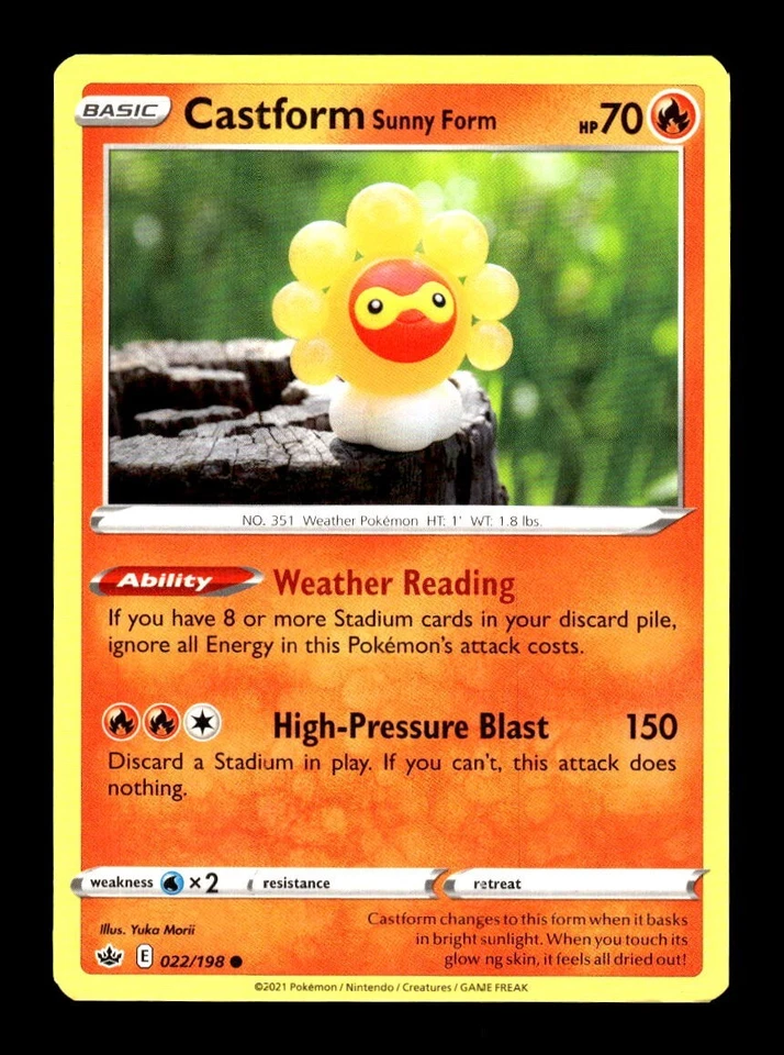 Pokemon Chilling Reign CASTFORM SUNNY FORM 022/198 - Image 1 of 1