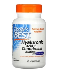Doctor's Best ácido hialurónico + sulfato de condroitina con colágeno, 60 cápsulas vegetales - Imagen 1 de 2
