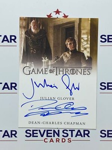 Game Of Thrones Iron Anniversary Dual Auto Julian Glover Dean-Charles Chapman VL