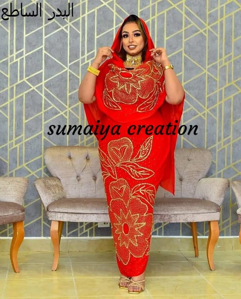 New African Fashion Sudanese Saree Dress Toub Sudanese Wedding Traditional Style - Image 1 of 2