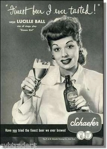 Schaefer Beer Comedian  Refrigerator / Tool Box Magnet Man Cave  - Picture 1 of 1