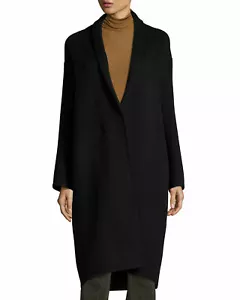 W210 NWT VINCE HIGH COLLAR V NECK WOOL BLEND WOMEN COAT XS, S, L in NAVY $695 - Picture 1 of 3
