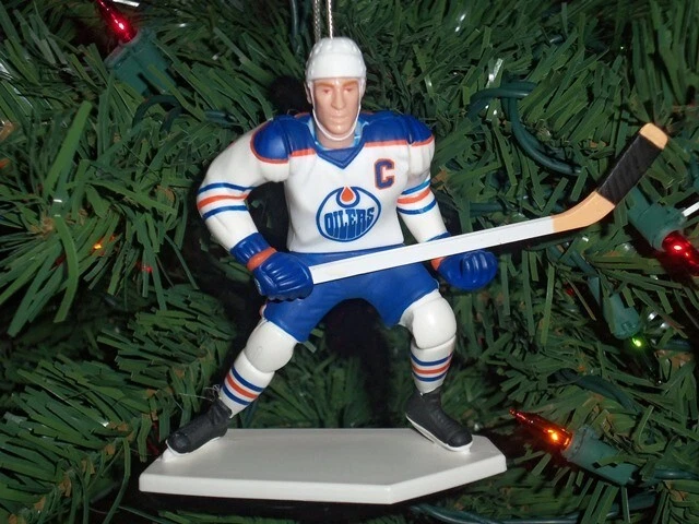 Wayne Gretzky Edmonton Oilers 4" adorno de árbol de Navidad camiseta blanca #99 patio. Foto 1 de 1