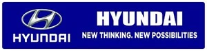 Hyundai | Letrero de exhibición decorativo premium de marca | 6"h x 24"w - Imagen 1 de 1