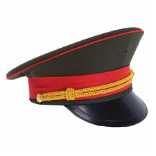 Mens Army Hat Captain Cap Soldier Military Costume General Visor Hat Fancy Dress